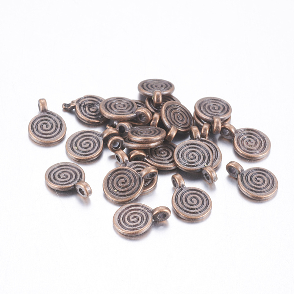 PandaHall Tibetan Style Alloy Charms, Flat Round with Swirl, Red Copper, Cadmium Free & Nickel Free & Lead Free, 11.8x8x1.5mm, Hole: 1mm...
PandaHall Tibetan Style Alloy Charms, Flat Round with Swirl, Red Copper, Cadmium Free & Nickel Free & Lead Free, 11.8x8x1.5mm, Hole: 1mm...