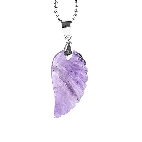 PandaHall Natural Amethyst Angel Wing Pendant Necklace, 17.72 inch(45cm) Amethyst Wing
PandaHall Natural Amethyst Angel Wing Pendant Necklace, 17.72 inch(45cm) Amethyst Wing