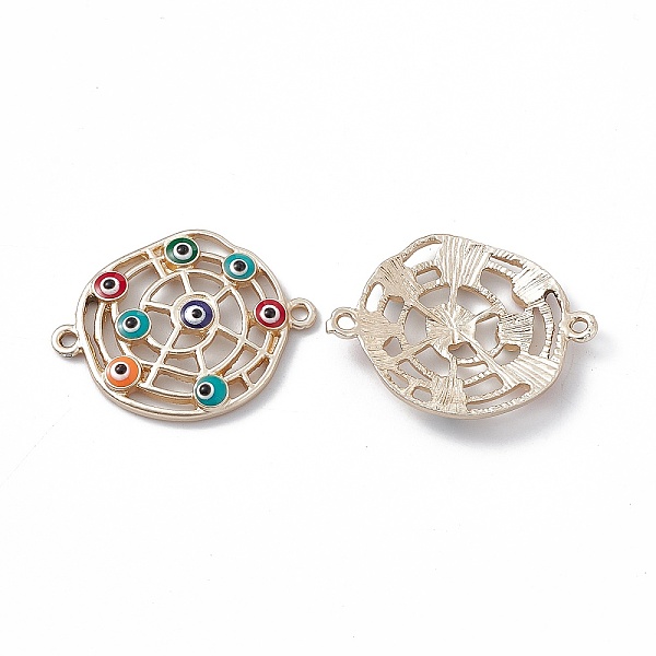 PandaHall Alloy Connector Charms, with Enamel, Flat Round Links with Colorful Evil Eye, Platinum, 28.5x21.5x3.5mm, Hole: 1.5mm Alloy+Enamel...
PandaHall Alloy Connector Charms, with Enamel, Flat Round Links with Colorful Evil Eye, Platinum, 28.5x21.5x3.5mm, Hole: 1.5mm Alloy+Enamel...