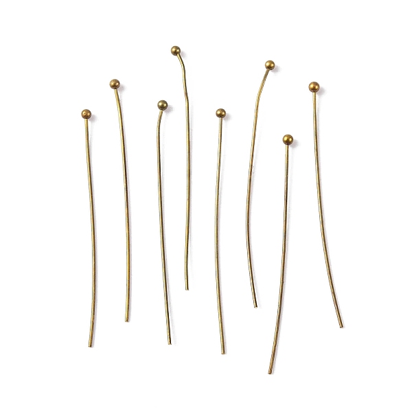 PandaHall Brass Ball Head pins, Antique Bronze, 24 Gauge, 44x0.5mm, Head: 2mm Brass
PandaHall Brass Ball Head pins, Antique Bronze, 24 Gauge, 44x0.5mm, Head: 2mm Brass