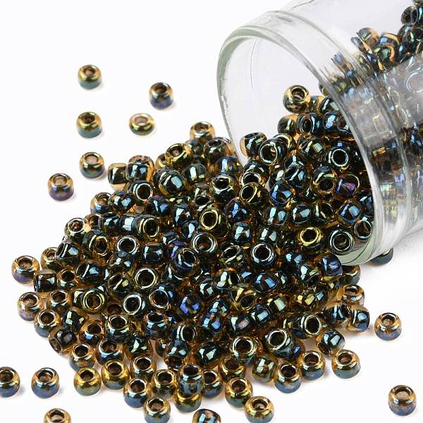 PandaHall TOHO Round Seed Beads, Japanese Seed Beads, (244) Inside Color Topaz/Midnight Bl, 8/0, 3mm, Hole: 1mm, about 222pcs/bottle...
PandaHall TOHO Round Seed Beads, Japanese Seed Beads, (244) Inside Color Topaz/Midnight Bl, 8/0, 3mm, Hole: 1mm, about 222pcs/bottle...