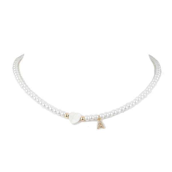 PandaHall Brass Micro Pave Grade AAA Cubic Zirconia Letter Pendant Necklaces, Heart & Round Baking Painted Pearlized Glass Pearl Beaded..., White
PandaHall Brass Micro Pave Grade AAA Cubic Zirconia Letter Pendant Necklaces, Heart & Round Baking Painted Pearlized Glass Pearl Beaded..., White