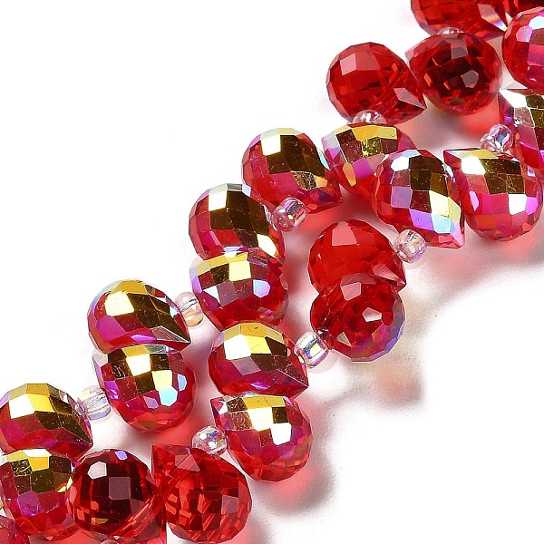 PandaHall Electroplate Glass Beads Strands, Teardrop, Red, 10~11x8mm, Hole: 1mm, about 96~98pcs/strand, 26.97''~27.17''(68.5~69cm) Glass...
PandaHall Electroplate Glass Beads Strands, Teardrop, Red, 10~11x8mm, Hole: 1mm, about 96~98pcs/strand, 26.97''~27.17''(68.5~69cm) Glass...