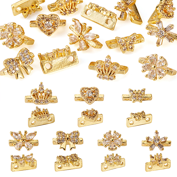 PandaHall 14Pcs 7 Style Rack Plating Brass Pave Cubic Zirconia Slide Charms, Cadmium Free & Lead Free, Long-Lasting Plated, Mixed Shapes...
PandaHall 14Pcs 7 Style Rack Plating Brass Pave Cubic Zirconia Slide Charms, Cadmium Free & Lead Free, Long-Lasting Plated, Mixed Shapes...
