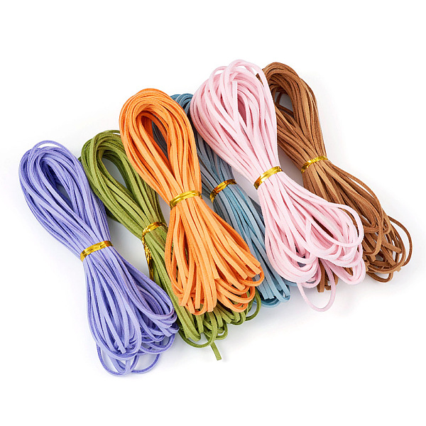 PandaHall 60 Yards 6 Colors Flat Faux Suede Cord, Faux Suede Lace, with 6Pcs Metallic Wire Twist Ties, Mixed Color, 2~4x1.5~2mm, 10..., Multicolor
PandaHall 60 Yards 6 Colors Flat Faux Suede Cord, Faux Suede Lace, with 6Pcs Metallic Wire Twist Ties, Mixed Color, 2~4x1.5~2mm, 10..., Multicolor