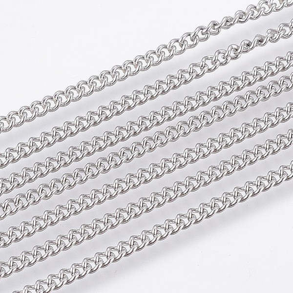 PandaHall 304 Stainless Steel Curb Chains, Soldered, Stainless Steel Color, 2.3x2x0.5mm 304 Stainless Steel
PandaHall 304 Stainless Steel Curb Chains, Soldered, Stainless Steel Color, 2.3x2x0.5mm 304 Stainless Steel