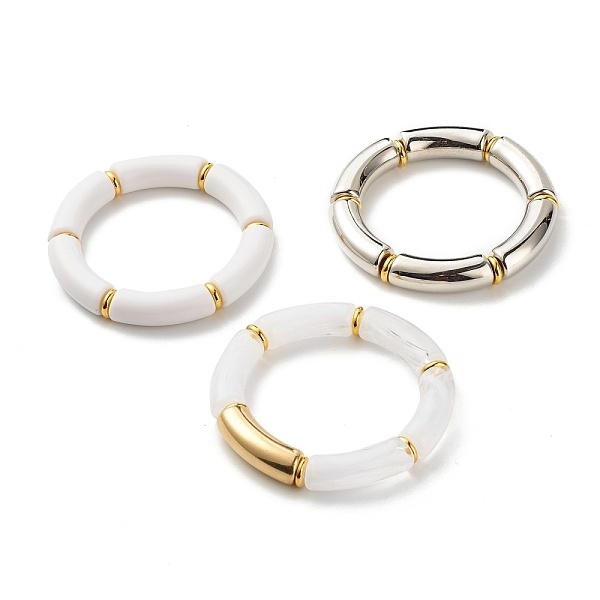 PandaHall Chunky Curved Tube Beads Stretch Bracelets Set for Girl Women, Acrylic & CCB Plastic Beads Bracelet, Golden, White, Inner Diameter...
PandaHall Chunky Curved Tube Beads Stretch Bracelets Set for Girl Women, Acrylic & CCB Plastic Beads Bracelet, Golden, White, Inner Diameter...