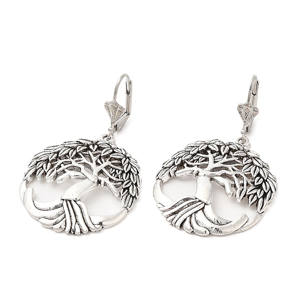 PandaHall Alloy Tree of Life Dangle Leverback Earrings for Women, Antique Silver, 48x29.5mm Alloy
PandaHall Alloy Tree of Life Dangle Leverback Earrings for Women, Antique Silver, 48x29.5mm Alloy