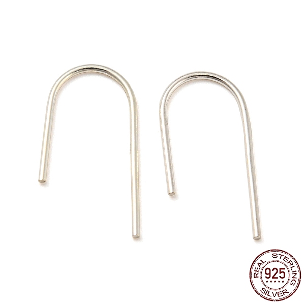 PandaHall 925 Sterling Silver Earring Hooks, Ear Wire No Loop, with S925 Stamp, Silver, 17.5x8x0.7mm Sterling Silver
PandaHall 925 Sterling Silver Earring Hooks, Ear Wire No Loop, with S925 Stamp, Silver, 17.5x8x0.7mm Sterling Silver