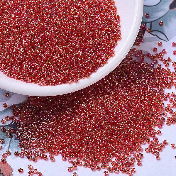 PandaHall MIYUKI Round Rocailles Beads, Japanese Seed Beads, 11/0, (RR254) Transparent Red AB, 2x1.3mm, Hole: 0.8mm, about 1111pcs/10g Glass...
PandaHall MIYUKI Round Rocailles Beads, Japanese Seed Beads, 11/0, (RR254) Transparent Red AB, 2x1.3mm, Hole: 0.8mm, about 1111pcs/10g Glass...