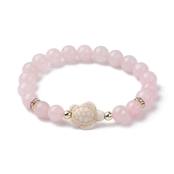 PandaHall Tortoise Synthetic Turquoise & Natural Rose Quartz Stretch Bracelets for Women, Inner Diameter: 2-1/4 inch(5.8cm) Rose Quartz...
PandaHall Tortoise Synthetic Turquoise & Natural Rose Quartz Stretch Bracelets for Women, Inner Diameter: 2-1/4 inch(5.8cm) Rose Quartz...