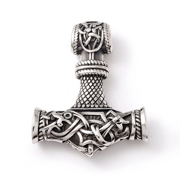 PandaHall Tibetan Style 304 Stainless Steel Pendants, Hammer, Antique Silver, 46x35x9mm, Hole: 7x5.5mm 304 Stainless Steel Others
PandaHall Tibetan Style 304 Stainless Steel Pendants, Hammer, Antique Silver, 46x35x9mm, Hole: 7x5.5mm 304 Stainless Steel Others