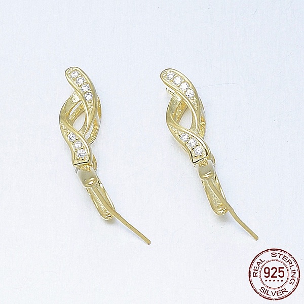 PandaHall 925 Sterling Silver Pendant Bails, Ice Pick & Pinch Bails, with Cubic Zirconia, Twist, Golden, 19x4x4.5mm, Hole: 3x5mm, Pin: 0.5mm...
PandaHall 925 Sterling Silver Pendant Bails, Ice Pick & Pinch Bails, with Cubic Zirconia, Twist, Golden, 19x4x4.5mm, Hole: 3x5mm, Pin: 0.5mm...