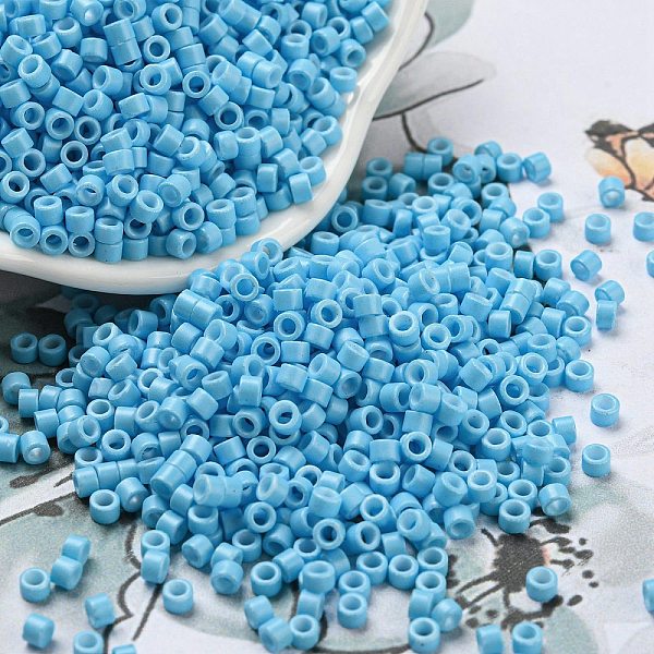 PandaHall Baking Paint Glass Seed Beads, Cylinder, Sky Blue, 2.5x2mm, Hole: 1.4mm, about 45359pcs/pound Glass
PandaHall Baking Paint Glass Seed Beads, Cylinder, Sky Blue, 2.5x2mm, Hole: 1.4mm, about 45359pcs/pound Glass