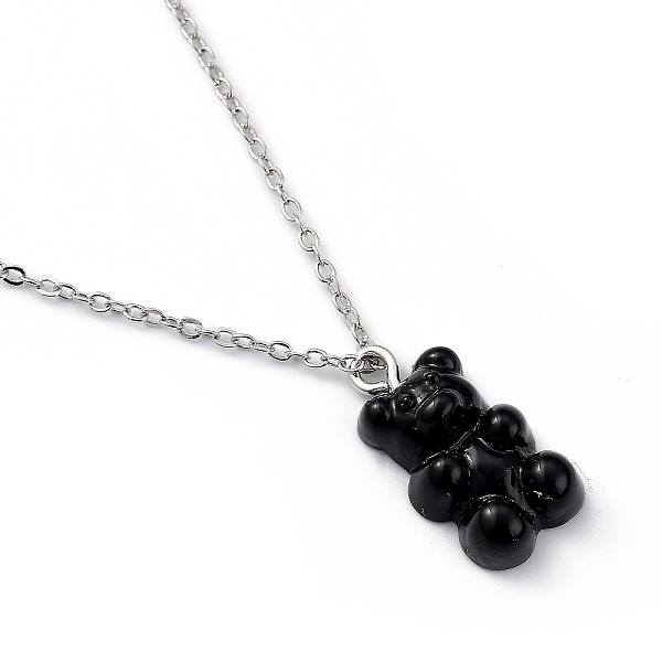 PandaHall Bear Resin Pendant Necklaces, with Platinum Plated Brass Cable Chains, Black, 18.11 inch(46cm) Resin Black
PandaHall Bear Resin Pendant Necklaces, with Platinum Plated Brass Cable Chains, Black, 18.11 inch(46cm) Resin Black