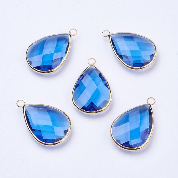 PandaHall Golden Tone Brass Glass Teardrop Pendants, Faceted, Dodger Blue, 18x10x5mm, Hole: 2mm Brass+Glass Teardrop Blue
PandaHall Golden Tone Brass Glass Teardrop Pendants, Faceted, Dodger Blue, 18x10x5mm, Hole: 2mm Brass+Glass Teardrop Blue