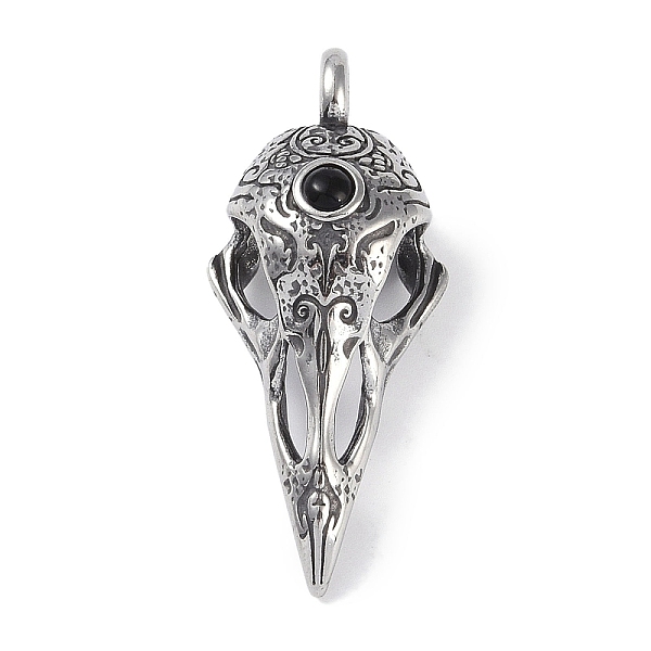 PandaHall 316 Surgical Stainless Steel Pendants, with Glass, Nordic Viking Raven , Antique Silver, 44.5x19.5x16mm, Hole: 4.5mm Stainless..., Black
PandaHall 316 Surgical Stainless Steel Pendants, with Glass, Nordic Viking Raven , Antique Silver, 44.5x19.5x16mm, Hole: 4.5mm Stainless..., Black