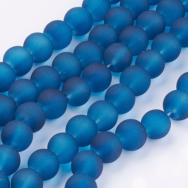 PandaHall Transparent Glass Bead Strands, Frosted, Round, Marine Blue, 8mm, Hole: 1~1.6mm, about 99pcs/strand, 31.4 inch Glass Round Blue
PandaHall Transparent Glass Bead Strands, Frosted, Round, Marine Blue, 8mm, Hole: 1~1.6mm, about 99pcs/strand, 31.4 inch Glass Round Blue