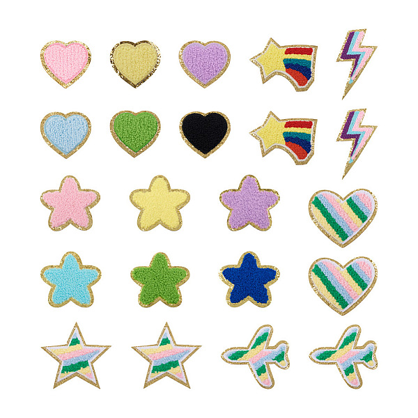 PandaHall Jewelry 17 Styles Towel Cloth Computerized Embroidery Cloth Iron On/Sew On Patches, with Back Adhesive & Golden Edge, Costume..., Multicolor
PandaHall Jewelry 17 Styles Towel Cloth Computerized Embroidery Cloth Iron On/Sew On Patches, with Back Adhesive & Golden Edge, Costume..., Multicolor