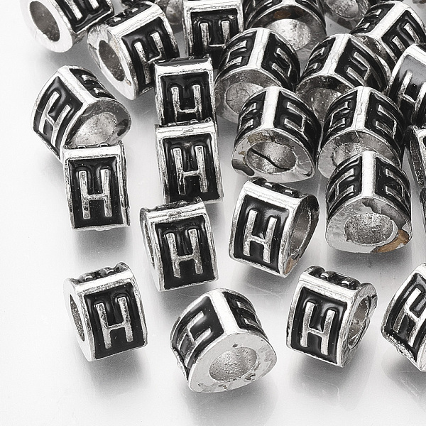 PandaHall Alloy European Beads, Enamel Style, Large Hole Beads, Triangle with Letter, Platinum, Black, Letter.H, 9.5x9x6.5mm, Hole: 5mm...
PandaHall Alloy European Beads, Enamel Style, Large Hole Beads, Triangle with Letter, Platinum, Black, Letter.H, 9.5x9x6.5mm, Hole: 5mm...
