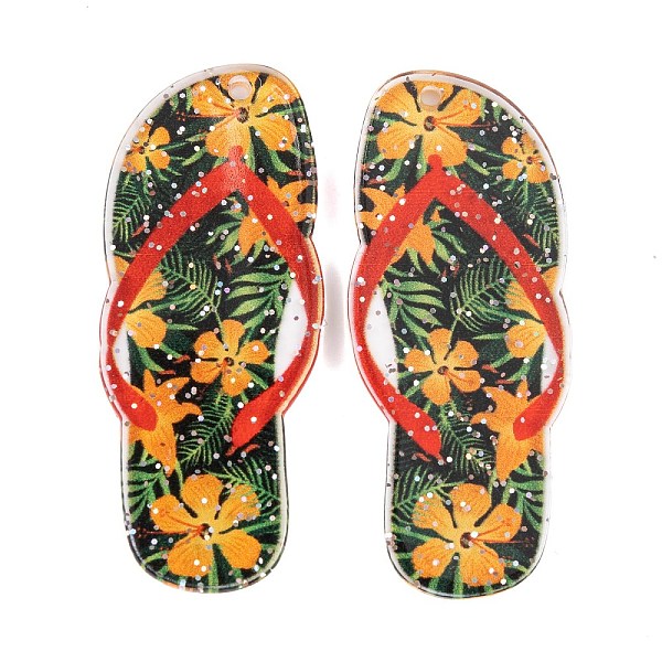 PandaHall Slipper Theme Acrylic Pendants, Flower, 46x19.5x2.5mm, Hole: 1.7mm Acrylic Flower
PandaHall Slipper Theme Acrylic Pendants, Flower, 46x19.5x2.5mm, Hole: 1.7mm Acrylic Flower