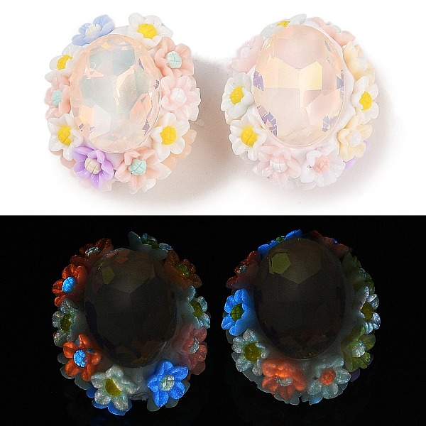PandaHall Handmade Luminous Polymer Clay Glass Rhinestone Beads, with Acrylic, Oval with Flower, PeachPuff, 25.5~26x21.5~22x17mm, Hole: 2mm..., Brown
PandaHall Handmade Luminous Polymer Clay Glass Rhinestone Beads, with Acrylic, Oval with Flower, PeachPuff, 25.5~26x21.5~22x17mm, Hole: 2mm..., Brown