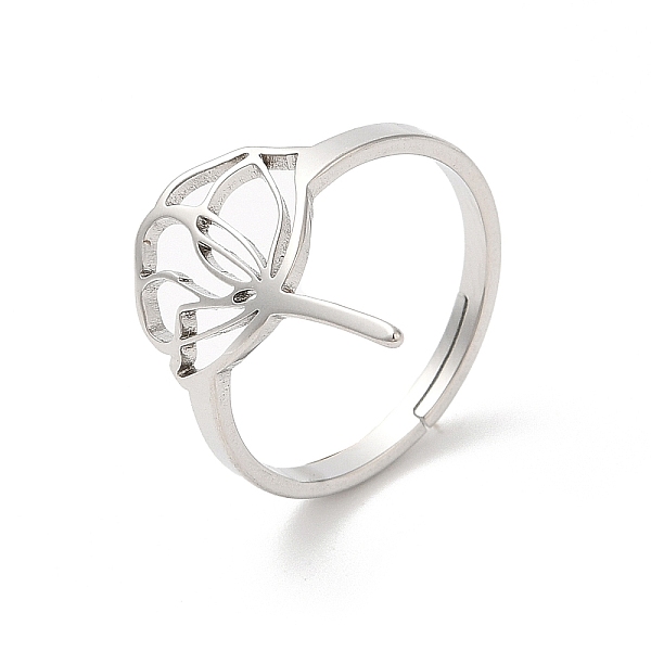 PandaHall 304 Stainless Steel Hollow Lotus Adjustable Ring, Stainless Steel Color, US Size 6(16.5mm) 304 Stainless Steel
PandaHall 304 Stainless Steel Hollow Lotus Adjustable Ring, Stainless Steel Color, US Size 6(16.5mm) 304 Stainless Steel