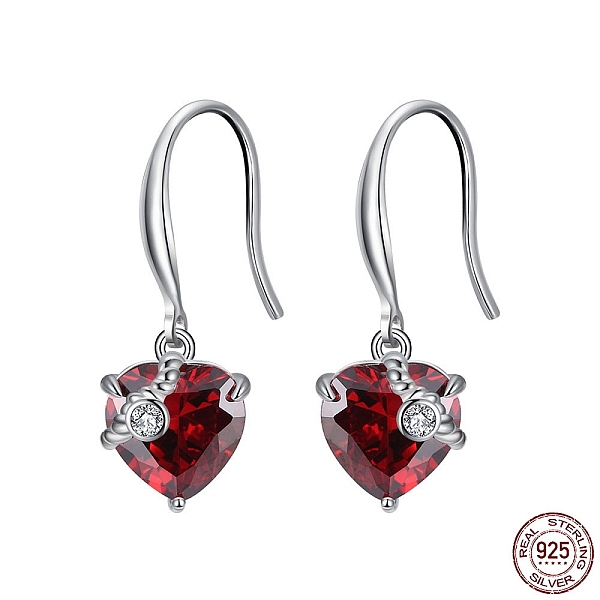 PandaHall Cubic Zirconia Heart Dangle Earrings, Real Platinum Plated Rhodium Plated 925 Sterling Silver Earrings for Women, Dark Red, 26mm...
PandaHall Cubic Zirconia Heart Dangle Earrings, Real Platinum Plated Rhodium Plated 925 Sterling Silver Earrings for Women, Dark Red, 26mm...