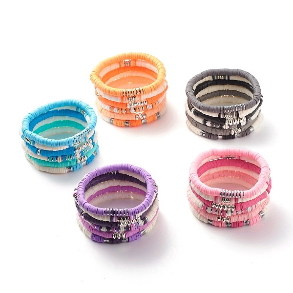 PandaHall Synthetic Hematite & Polymer Clay Hieishi Stretch Bracelets Set for Women, Mixed Color, Inner Diameter: 2-1/8 inch(5.5cm)..., Multicolor
PandaHall Synthetic Hematite & Polymer Clay Hieishi Stretch Bracelets Set for Women, Mixed Color, Inner Diameter: 2-1/8 inch(5.5cm)..., Multicolor