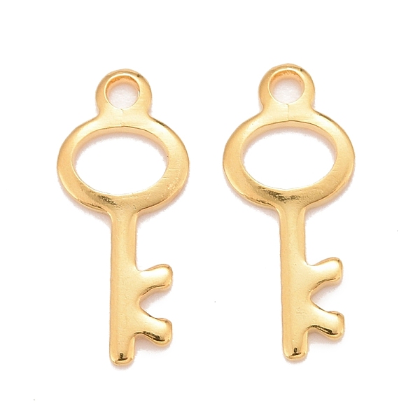 PandaHall 201 Stainless Steel Pendants, Key, Real 24k Gold Plated, 15x6.5x0.8mm, Hole: 1.4mm 201 Stainless Steel Key
PandaHall 201 Stainless Steel Pendants, Key, Real 24k Gold Plated, 15x6.5x0.8mm, Hole: 1.4mm 201 Stainless Steel Key