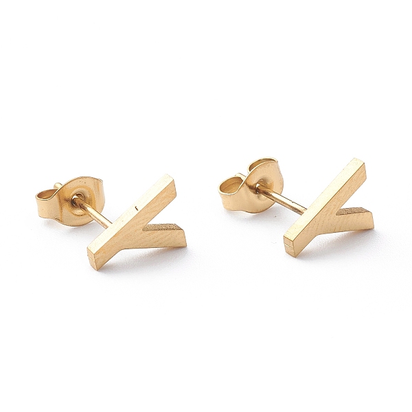PandaHall Ion Plating(IP) 304 Stainless Steel Stud Earrings, with Ear Nuts, Manual Polishing, Greek Alphabet, Letter.L, 9x7x1mm, Pin: 0.7mm...
PandaHall Ion Plating(IP) 304 Stainless Steel Stud Earrings, with Ear Nuts, Manual Polishing, Greek Alphabet, Letter.L, 9x7x1mm, Pin: 0.7mm...