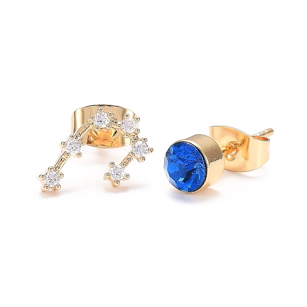 PandaHall Brass Micro Pave Cubic Zirconia Stud Earrings, Asymmetrical Earrings, with 925 Sterling Silver Pins and Ear Nuts, Flat Round &..., Blue
PandaHall Brass Micro Pave Cubic Zirconia Stud Earrings, Asymmetrical Earrings, with 925 Sterling Silver Pins and Ear Nuts, Flat Round &..., Blue