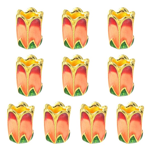PandaHall Alloy Bead Caps, with Enamel, 5-Petal, Light Salmon, 11x8mm, Hole: 2mm Alloy
PandaHall Alloy Bead Caps, with Enamel, 5-Petal, Light Salmon, 11x8mm, Hole: 2mm Alloy