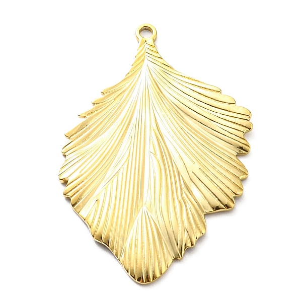 PandaHall 304 Stainless Steel Pendants, Leaf Charm, Real 14K Gold Plated, 37x25x1.5mm, Hole: 1.6mm 304 Stainless Steel Leaf
PandaHall 304 Stainless Steel Pendants, Leaf Charm, Real 14K Gold Plated, 37x25x1.5mm, Hole: 1.6mm 304 Stainless Steel Leaf