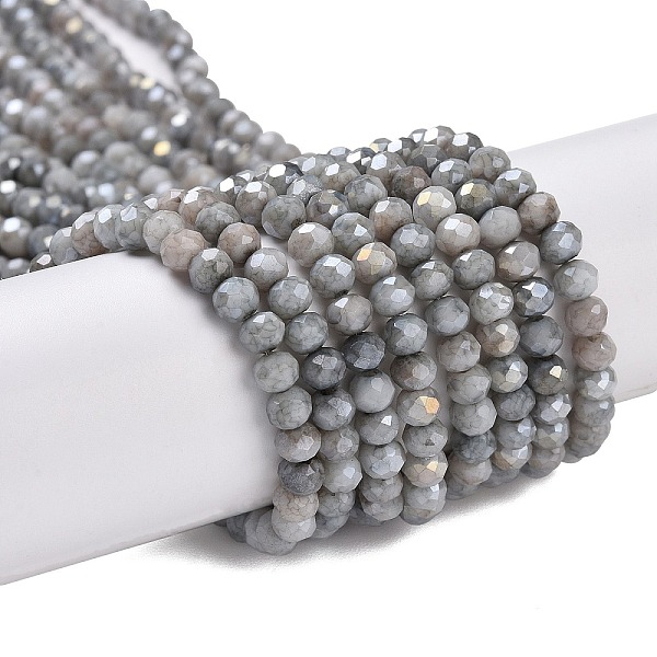 PandaHall Faceted Electroplated Glass Beads Strands, AB Color Plated, Rondelle, Gray, 4x3mm, Hole: 0.9mm, about 112pcs/strand, 16.14''(41cm)...
PandaHall Faceted Electroplated Glass Beads Strands, AB Color Plated, Rondelle, Gray, 4x3mm, Hole: 0.9mm, about 112pcs/strand, 16.14''(41cm)...