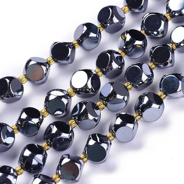 PandaHall Terahertz Stone Beads Strands, with Seed Beads, Six Sided Celestial Dice, 10~10.5x10~10.5mm, Hole: 1mm, about 32~35pcs/strand...
PandaHall Terahertz Stone Beads Strands, with Seed Beads, Six Sided Celestial Dice, 10~10.5x10~10.5mm, Hole: 1mm, about 32~35pcs/strand...