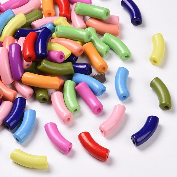 PandaHall Opaque Acrylic Beads, Curved Tube, Mixed Color, 34.5x13x11mm, Hole: 3.5mm, about 155pcs/500g Acrylic Tube Multicolor
PandaHall Opaque Acrylic Beads, Curved Tube, Mixed Color, 34.5x13x11mm, Hole: 3.5mm, about 155pcs/500g Acrylic Tube Multicolor