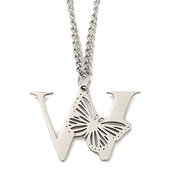 PandaHall 201 Stainless Steel Necklaces, Letter W, 23.74 inch(60.3cm) p: 25.5x35x1.3mm 202 Stainless Steel Letter W
PandaHall 201 Stainless Steel Necklaces, Letter W, 23.74 inch(60.3cm) p: 25.5x35x1.3mm 202 Stainless Steel Letter W
