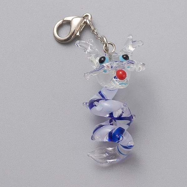 PandaHall Handmade Lampwork Pendant Decorations, with Brass Lobster Claw Clasp, Chinese Zodiac, Platinum, Dragon, 56mm, Pendant: 33x18x18mm..., Purple
PandaHall Handmade Lampwork Pendant Decorations, with Brass Lobster Claw Clasp, Chinese Zodiac, Platinum, Dragon, 56mm, Pendant: 33x18x18mm..., Purple
