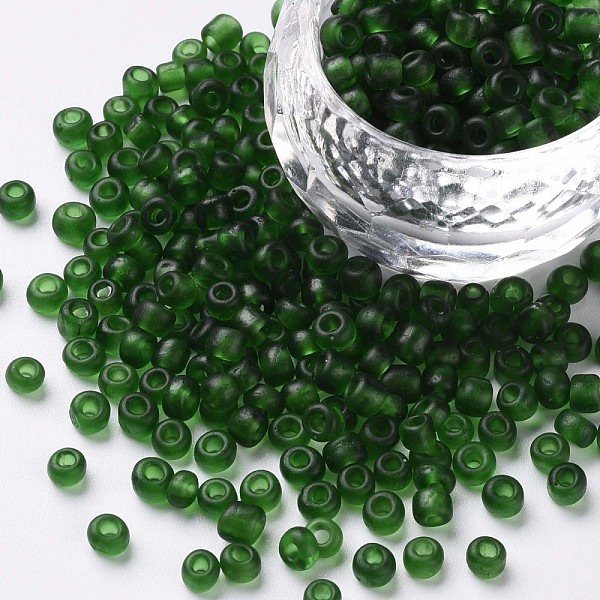 PandaHall 6/0 Glass Seed Beads, Frosted Colors, Round, Round Hole, Light Green, 6/0, 4mm, Hole: 1~1.5mm, about 500pcs/50g, 50g/bag...
PandaHall 6/0 Glass Seed Beads, Frosted Colors, Round, Round Hole, Light Green, 6/0, 4mm, Hole: 1~1.5mm, about 500pcs/50g, 50g/bag...