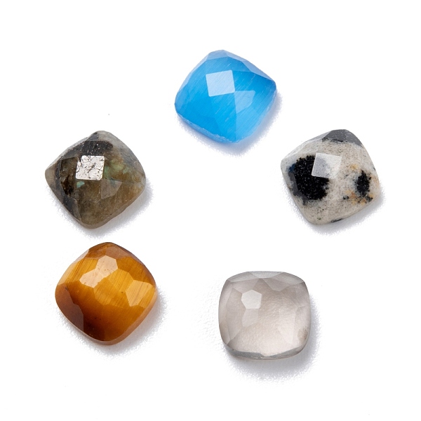 PandaHall Natural Mixed Gemstone Cabochons, Faceted, Square, 6x6x3mm Mixed Stone Square
PandaHall Natural Mixed Gemstone Cabochons, Faceted, Square, 6x6x3mm Mixed Stone Square