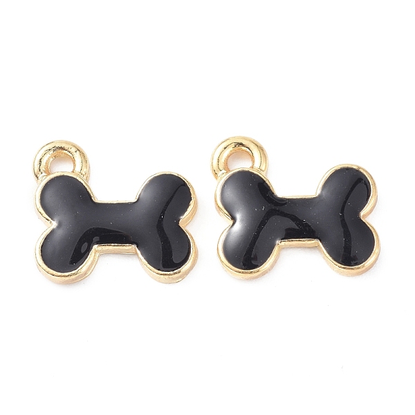PandaHall Bone Alloy Enamel Pendants, Light Gold, Black, 11.8x12.8x2.2mm, Hole: 1.5mm Alloy+Enamel Others Black
PandaHall Bone Alloy Enamel Pendants, Light Gold, Black, 11.8x12.8x2.2mm, Hole: 1.5mm Alloy+Enamel Others Black