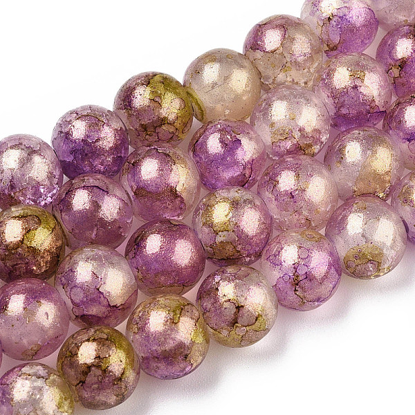 PandaHall Baking Painted Crackle Glass Bead Strands, with Gold Powder, Round, Dark Violet, 8mm, Hole: 1.2mm, about 103pcs/strand...
PandaHall Baking Painted Crackle Glass Bead Strands, with Gold Powder, Round, Dark Violet, 8mm, Hole: 1.2mm, about 103pcs/strand...