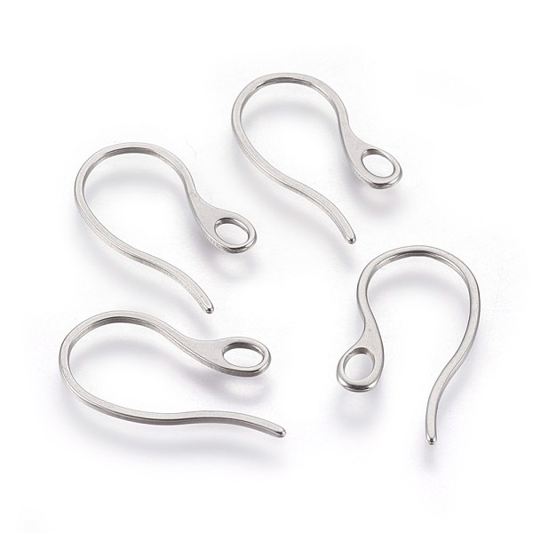 PandaHall 304 Stainless Steel Earring Hooks, with Horizontal Loop, Stainless Steel Color, 22x11x0.8mm, Hole: 2.5x3.5mm, 20 Gauge, Pin: 0.8mm...
PandaHall 304 Stainless Steel Earring Hooks, with Horizontal Loop, Stainless Steel Color, 22x11x0.8mm, Hole: 2.5x3.5mm, 20 Gauge, Pin: 0.8mm...
