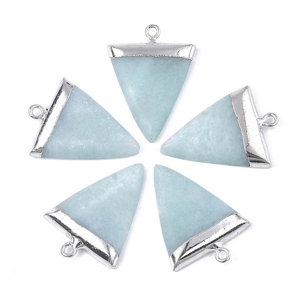 PandaHall Electroplate Natural Amazonite Pendants, with Iron Findings, Triangle, Platinum, 30~34x23x5~5.5mm, Hole: 1.6mm Amazonite Triangle
PandaHall Electroplate Natural Amazonite Pendants, with Iron Findings, Triangle, Platinum, 30~34x23x5~5.5mm, Hole: 1.6mm Amazonite Triangle
