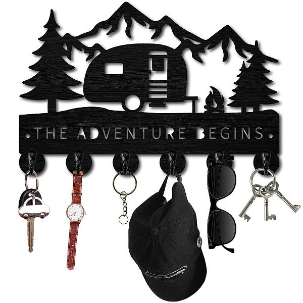 PandaHall Black Wood & Iron Wall Mounted Hook Hangers, Decorative Organizer Rack, with 2Pcs Screws & 1Pc Screwdriver, 6 Hooks for Bag...
PandaHall Black Wood & Iron Wall Mounted Hook Hangers, Decorative Organizer Rack, with 2Pcs Screws & 1Pc Screwdriver, 6 Hooks for Bag...