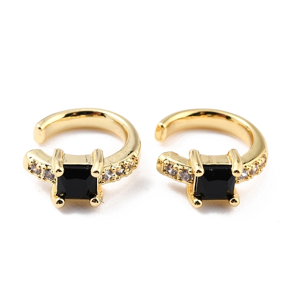 PandaHall Brass Micro Pave Cubic Zirconia Cuff Earrings, Real 18K Gold Plated, Ring, Black, 13x2.5mm Cubic Zirconia Black
PandaHall Brass Micro Pave Cubic Zirconia Cuff Earrings, Real 18K Gold Plated, Ring, Black, 13x2.5mm Cubic Zirconia Black