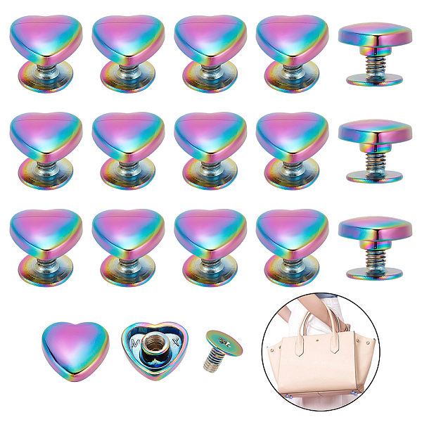 PandaHall WADORN 14 Sets Heart Shape Zinc Alloy Decoration Screwback Stud Rivets, for Belt Clothes Purse Handbag Leather Craft, DIY Handmade...
PandaHall WADORN 14 Sets Heart Shape Zinc Alloy Decoration Screwback Stud Rivets, for Belt Clothes Purse Handbag Leather Craft, DIY Handmade...