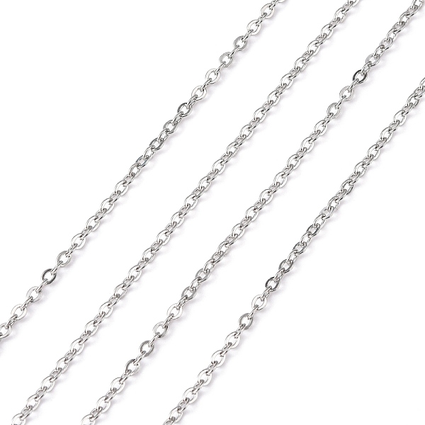 PandaHall 304 Stainless Steel Cable Chains, Soldered, with Spool, Flat Oval, Stainless Steel Color, 2.5x2x0.5mm, about 82.02 Feet(25m)/roll...
PandaHall 304 Stainless Steel Cable Chains, Soldered, with Spool, Flat Oval, Stainless Steel Color, 2.5x2x0.5mm, about 82.02 Feet(25m)/roll...