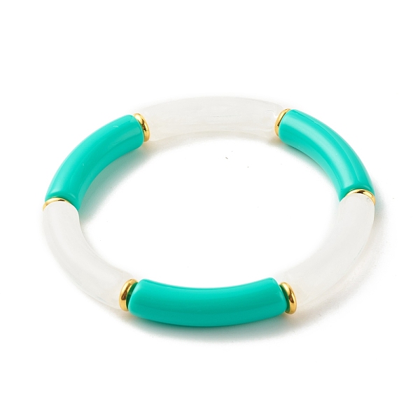 PandaHall Acrylic Tube Beaded Stretch Bracelets, with Brass Beads, Turquoise, Inner Diameter: 2-1/8 inch(5.5cm) Acrylic Green
PandaHall Acrylic Tube Beaded Stretch Bracelets, with Brass Beads, Turquoise, Inner Diameter: 2-1/8 inch(5.5cm) Acrylic Green